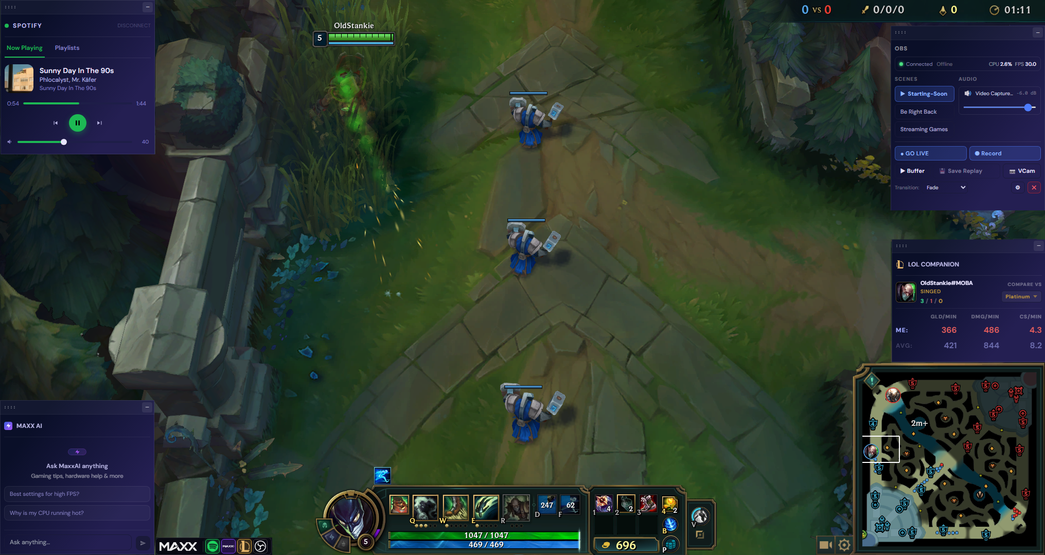 MaxxDash in-game overlay